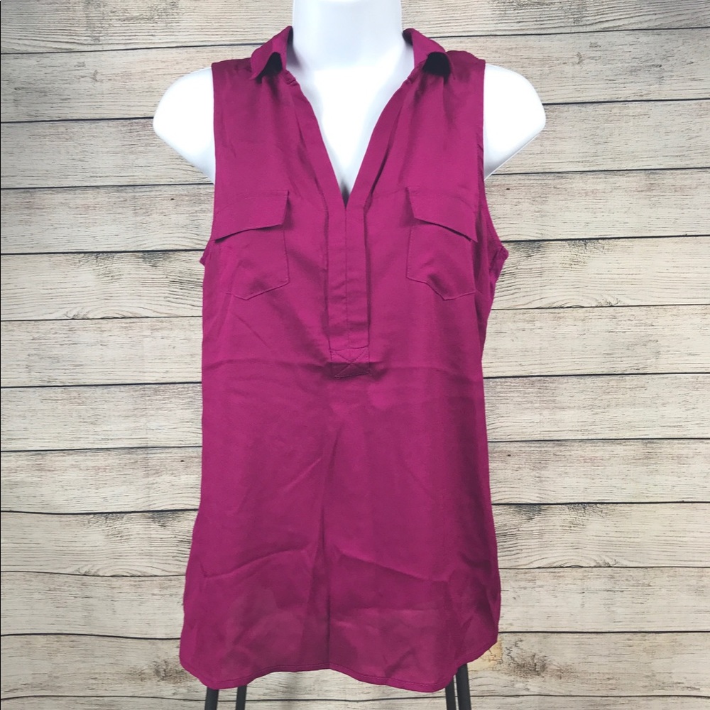 Raspberry Sleeveless Top